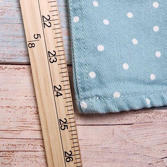 J.Crew Matchstick Polka Dot Stretch Jeans Light Blue Size 31 Cotton/Spandex Wome - Picture 13 of 13